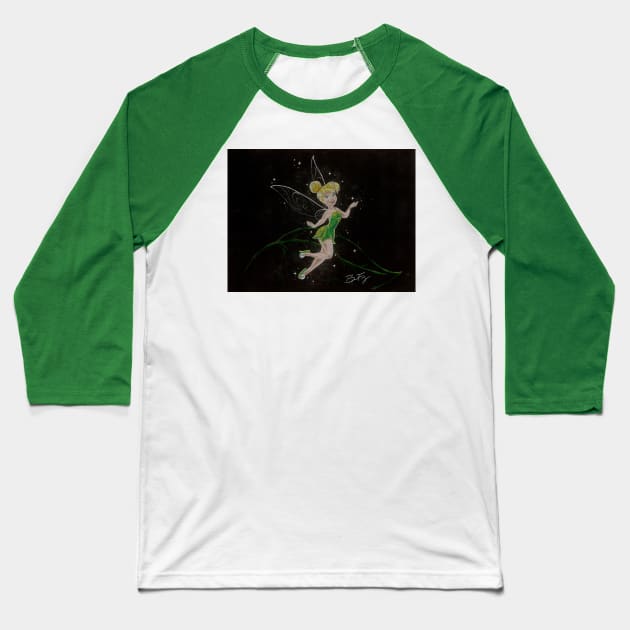 Tinkerbell Baseball T-Shirt by Jagermus Prime